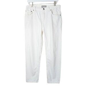 Everlane Womens The Summer Jean White Cotton Straight Mid Rise 5-Pocket Size 28